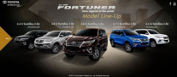 ข้อมูลพร้อมราคา All New Toyota Fortuner 2015-2016 โตโยต้า ฟอร์จูนเนอร์ ใหม่