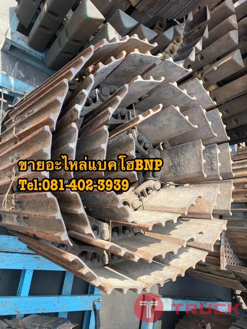 โซ่พร้อมแผ่น pc60-5 komatsu เก่านอก ขายอะไหล่แบคโฮ 0814023939