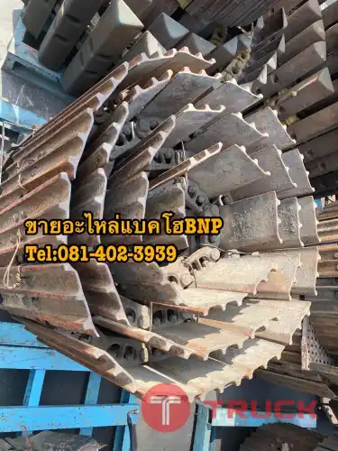 โซ่พร้อมแผ่น pc60-5 komatsu เก่านอก ขายอะไหล่แบคโฮ 0814023939