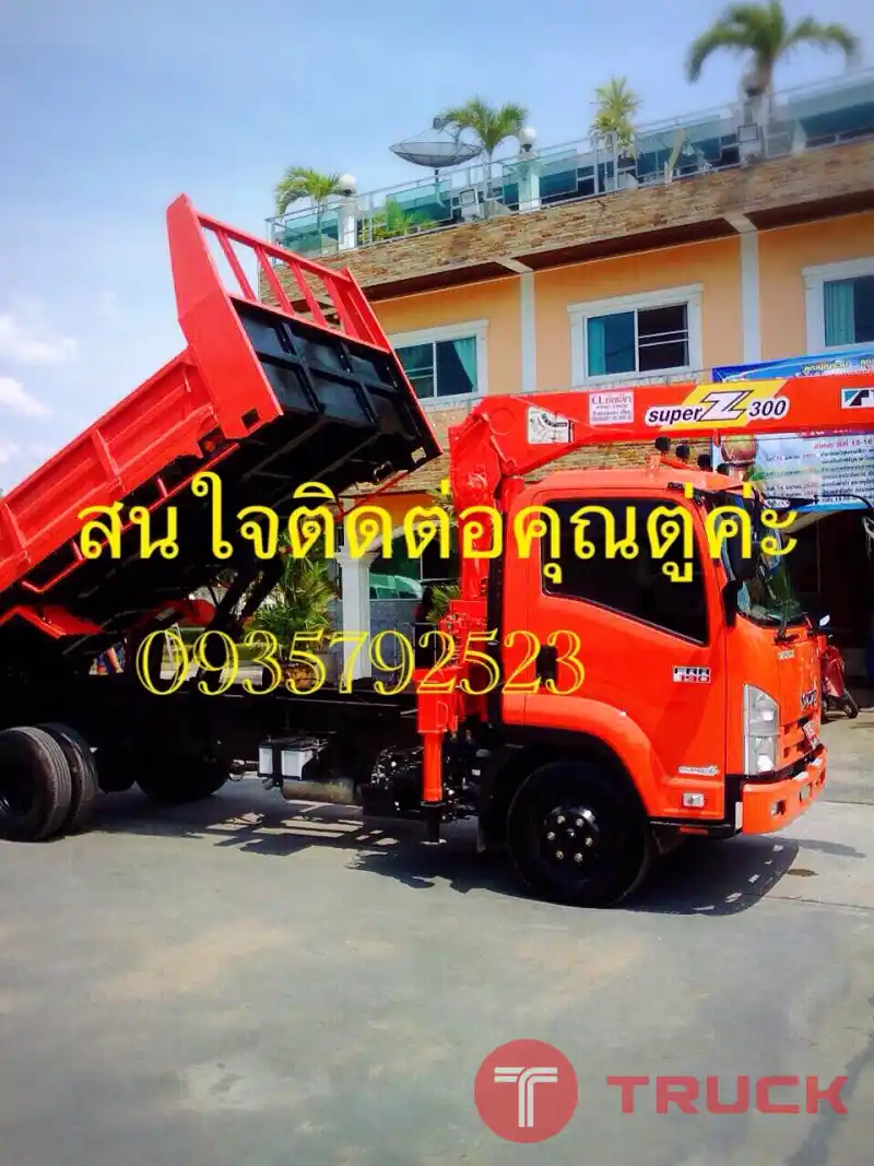 รถบรรทุกดั้มพ์ติดเครน3ตัน # รถติดเฮี๊ยบ #รถบรรทุกติดเครน3ตัน ราคาถูก