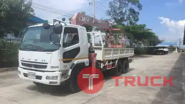 ขายรถ บรรทุก 10ล้อ ยี่ห้อ Mitsubishi Fuso ติดเครน แถมกระเช้า