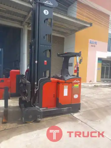 ขายฟอร์คลิฟท์ LINDE VNA 5022-01 ปี 2016 รถยกไฟฟ้า แร็กฟอร์ด งาสวิงซ้าย ขวา ยกสูง 8.5 เมตร น้ำหนักยกเบื้องต้น 1,350 Kg ชั่วโมงการใช้งานน้อยรถสภาพดี