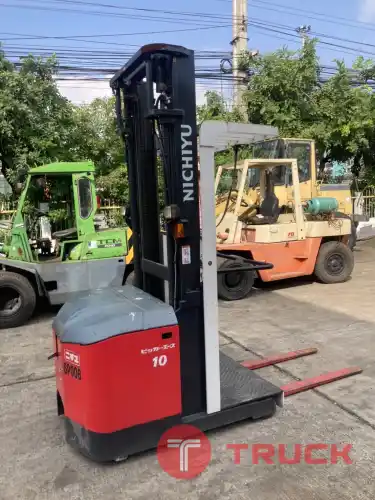 ขายฟอร์คลิฟท์ NICHIYU รุ่น RB10D-70-400CS รถไฟฟ้ายืนขับขนาด 1 ตัน เสายกสูง 4 เมตร ชั่วโมงการใช้งานน้อย รถสภาพดีนำเข้าจากญี่ปุ่น