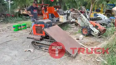 ขาย รถบรรทุกตะขาบ ยกดั๊มมือ เครื่อง MITSUBISHI เบนซิน 7 แรง 4 จังหวะ กระบะ 90x120 cm เก่าญี่ปุ่น