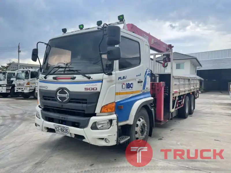 ขายรถ Hino 10 ล้อ กระบะติดเครน unic 8 ตัน 5 ปลอก