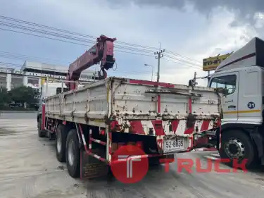 ขายรถ Hino 10 ล้อ กระบะติดเครน unic 8 ตัน 5 ปลอก