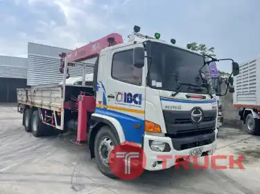 ขายรถ Hino 10 ล้อ กระบะติดเครน unic 8 ตัน 5 ปลอก