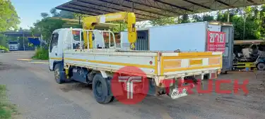 ขายรถบรรทุกติดเครน ISUZU เครื่องยนต์ แก๊ส LPG จากโรงงานญี่ปุ่น