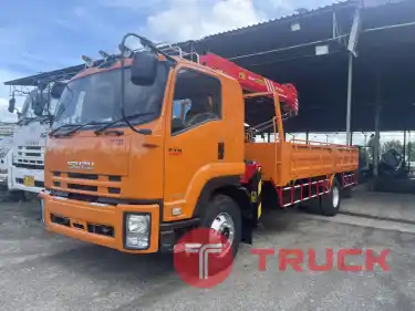 ISUZU6 ล้อ กระบะ ติดเครนใหม่ 5 ตัน 4 ปลอก ยี่ห้อ SANY เครื่องยนต์ 240 แรงม้า รถปี 57
