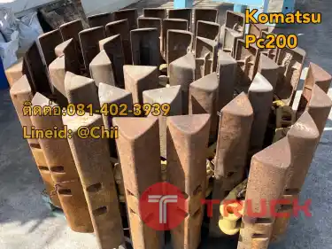 โซ่พร้อมแผ่นตีนเป็ด pc200 komatsu ขายอะไหล่แบคโฮ 0814023939