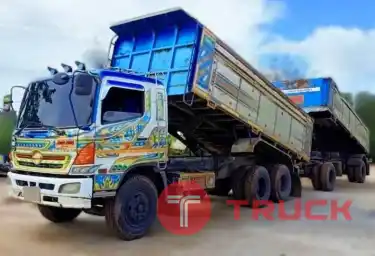 รถพ่วง2 เพลา ดั้ม 18 ล้อ 1,350,000 บาท HINO MEGA 260 แรง ปี 50