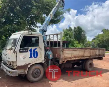 6ล้อ ติดเครน 3 ตัน TANADO ท้องV 285,000 บาท HINO FC ซุปเปอร์เสี่ย 120 แรง