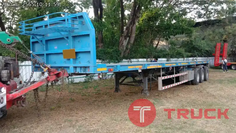 รถบรรทุก กึ่งพ่วง พื้นเรียบ 3 เพลา รหัส CT704130