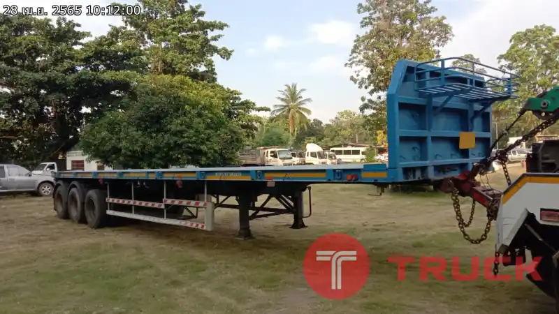 รถบรรทุก กึ่งพ่วง พื้นเรียบ 3 เพลา รหัส CT704130 รถบรรทุก กึ่งพ่วง พื้นเรียบ 3 เพลา รหัส CT704130