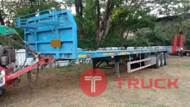 รถบรรทุก กึ่งพ่วง พื้นเรียบ 3 เพลา รหัส CT704130