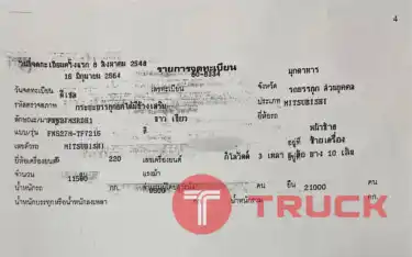 10ล้อดั้มพ์ 2 เพลา ขายตามสภาพ 399,000 บาท ไอ้หลง MITSUBISHI FUSO 220 แรง