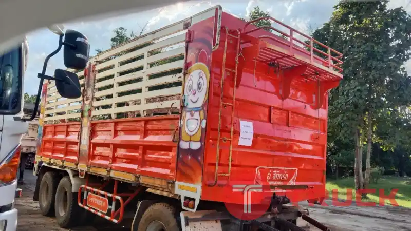 รถบรรทุก หางพ่วง กระบะคอก 3 เพลา รหัส CT703660