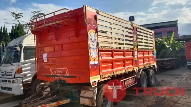 รถบรรทุก หางพ่วง กระบะคอก 3 เพลา รหัส CT703660