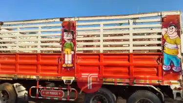 รถบรรทุก หางพ่วง กระบะคอก 3 เพลา รหัส CT703660