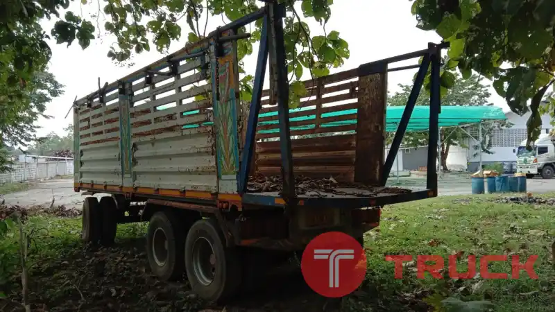 รถบรรทุก หางพ่วง กระบะคอก 3 เพลา รหัส CT823835