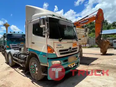 10 ล้อหัวลาก 2 เพลา 1,490,000บาท HINO MEGA S500- FM2P- 380แรง จดทะเบียน ปี 57 EURO 3 วิ่ง 399,425 Km มีระบบต่อ เชมิดั้ม