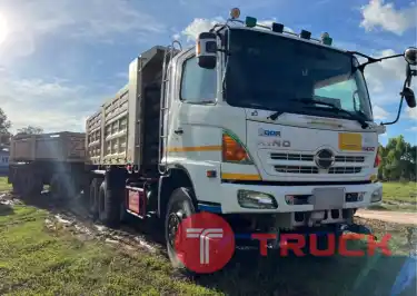 รถพ่วง แม่ดั้ม 18 ล้อ NGV 8 ถัง มือเดียวจากศูนย์ฮีโน่ 1,390,000 บาท HINO MEGA S500-360 แรง ปี 56