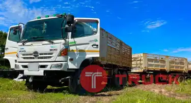 รถพ่วง แม่ดั้ม 18 ล้อ NGV 8 ถัง มือเดียวจากศูนย์ฮีโน่ 1,550,000 บาท HINO MEGA S500-360 แรง ปี 57
