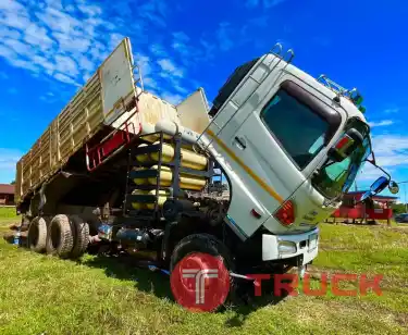 รถพ่วง แม่ดั้ม 18 ล้อ NGV 8 ถัง มือเดียวจากศูนย์ฮีโน่ 1,550,000 บาท HINO MEGA S500-360 แรง ปี 57