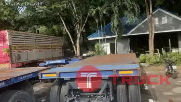 รถบรรทุก หางพ่วง พื้นเรียบ 3 เพลา รหัส CT732140