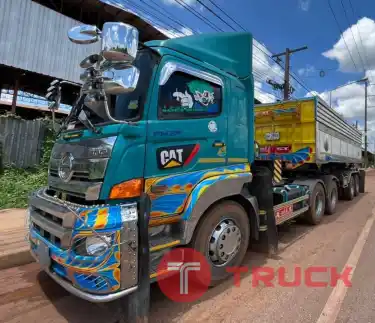 หัวลาก 2 เพลา พร้อม เซมิดั้ม ปี 61 แท้ ๆ 10 น้อต สวย ๆ พร้อมใช้ HINO VICTOR 380 แรง ปี 62