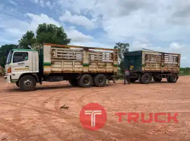รถพ่วง2 เพลา ไม่ดั้ม 18 ล้อ HINO MEGA 260 แรง ปี 47