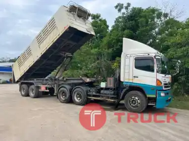 หัวลาก 2 เพลา พร้อม เซมิดั้ม ปี 60 แท้ ๆ 10 น้อต สวย ๆ พร้อมใช้ HINO MEGA S500-380 แรง ปี 57