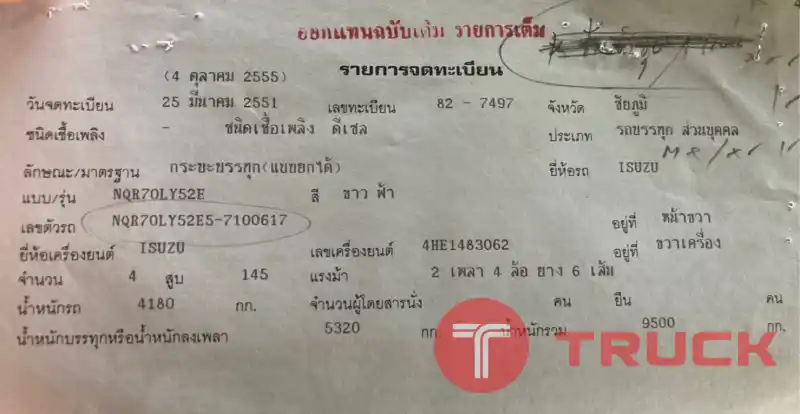 รถบรรทุก / รถถดั๊มพ์ มือ 2 ยี่ห้อ ISUZU รุ่น NQR70LY52E รถบรรทุก / รถถดั๊มพ์ มือ 2 ยี่ห้อ ISUZU รุ่น NQR70LY52E
