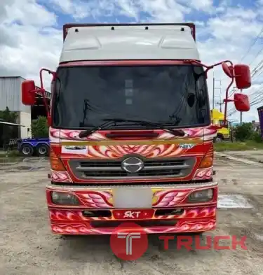 รถพ่วงก๊าชศูนย์ NGV 22 ล้อ แม่-ลูกไม่ดั้ม 1,290,000 บาท HINO MEGA S500-260 FM1J