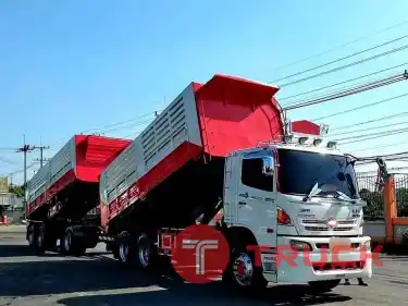 รถพ่วงดั้ม 24 ล้อ HINO MEGA S500-380 ปี 56