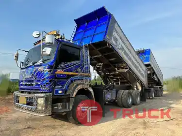 รถพ่วงดั้ม เเม่ - ลูก 22 ล้อ ISUZU DECA 360 ปี 55