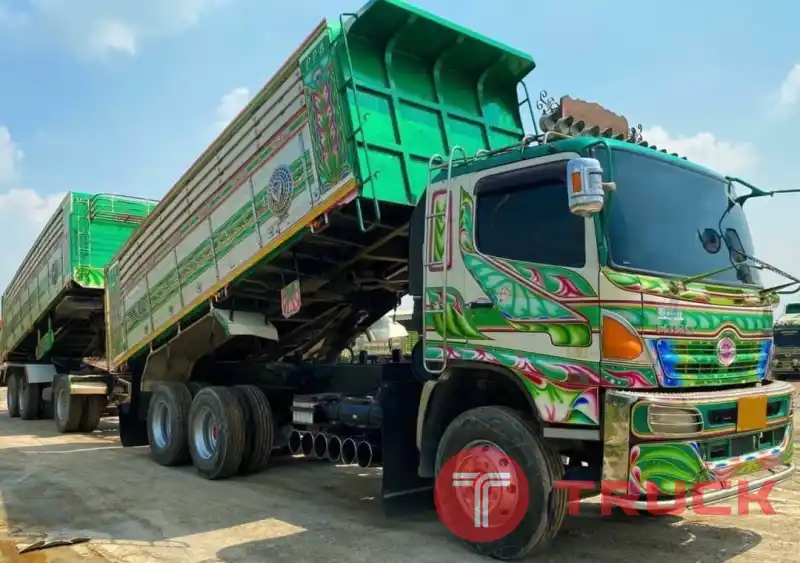 รถพ่วงดั้มเนียมอู่พงษ์ไพบูลย์ 22 ล้อ HINO MEGA S500-344 ปี 55