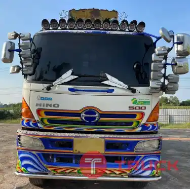 รถพ่วง 22 ล้อ 2 เพลาดั้มพ์ อู่สามมิตร HINO MEGA S500-344 แรง ปี55