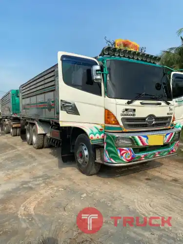 พ่วง 22 ล้อ 2 เพลาดั้มพ์ HINO MEGA S500-344 แรง กระบะอลูมิเนียม อู่ เปี๊ยก วิ่ง 5xx,xxx km ปี53
