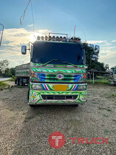 รถพ่วง 22 ล้อ 2 เพลาดั้มพ์ HINO MEGA S500-344 แรง กระบะอลูมิเนียม อู่ PPBพงษ์ไพบูลย์ วิ่ง 215,xxx km ปี55