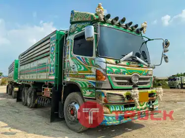 พ่วง 22 ล้อ 2 เพลาดั้มพ์ HINO FM2P 380 แรง กระบะอลูมิเนียม อู่พงษ์ไพบูลย์ วิ่ง 265,920 km ปี52
