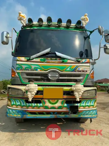 พ่วง 22 ล้อ 2 เพลาดั้มพ์ HINO FM2P 380 แรง กระบะอลูมิเนียม อู่พงษ์ไพบูลย์ วิ่ง 265,920 km ปี52