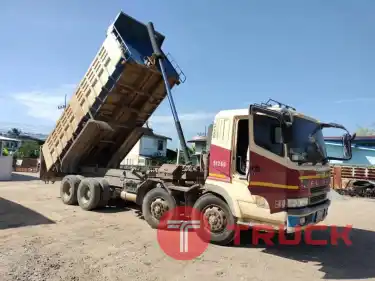 12 ล้อ 2 เพลา ดั้มเสาธง มีระบบลากจูง MITSU SUPER GEAT 380 แรง จดทะเบียน ปี 58 นอกแท้