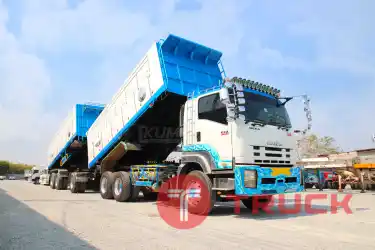 สิบล้อดั้มพ์พ่วงแม่ลูก ISUZU FXZ 360 แรงม้า ปี54