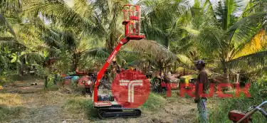 ขาย รถกระเช้า ตะขาบ Koritz สูง 3 ม เครื่องมิตซู เบนซิน 4 จังหวะ สตาร์ท 2 ระบบ เก่าญี่ปุ่น เก็บผลไม้