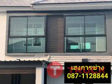 กระจกบานเลื่อนสมุทรสาคร ท่าจีน เทียนทะเล ประตูกระจกอลูมิเนียมพระราม2 บ้านแพ้ว บางแค กระทุ่มแบน