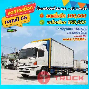 หกล้อตู้สิบบาน HINO 500 212 แรงม้า ปี55