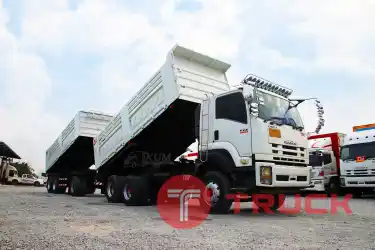 สิบล้อดั้มพ์ ISUZU FXZ 360 แม่ลูก ปี56