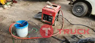 เครืองฉีดน้ำ เครื่องยนต์เบนซิน 4 จังหวะ สตาร์ท 2 ระบบ กุญแจและดึงกระตุก เก่าญี่ปุ่น