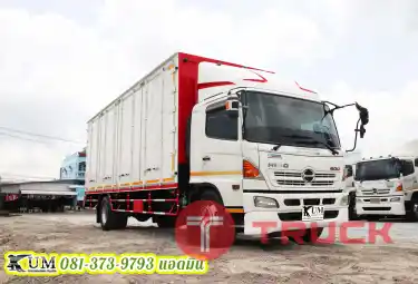 ลดล้างสต๊อก หกล้อตู้สิบบาน HINO QDR 500 212 แรงม้า ปี 56 คันนี้สวยจริง พร้อมใช้งาน